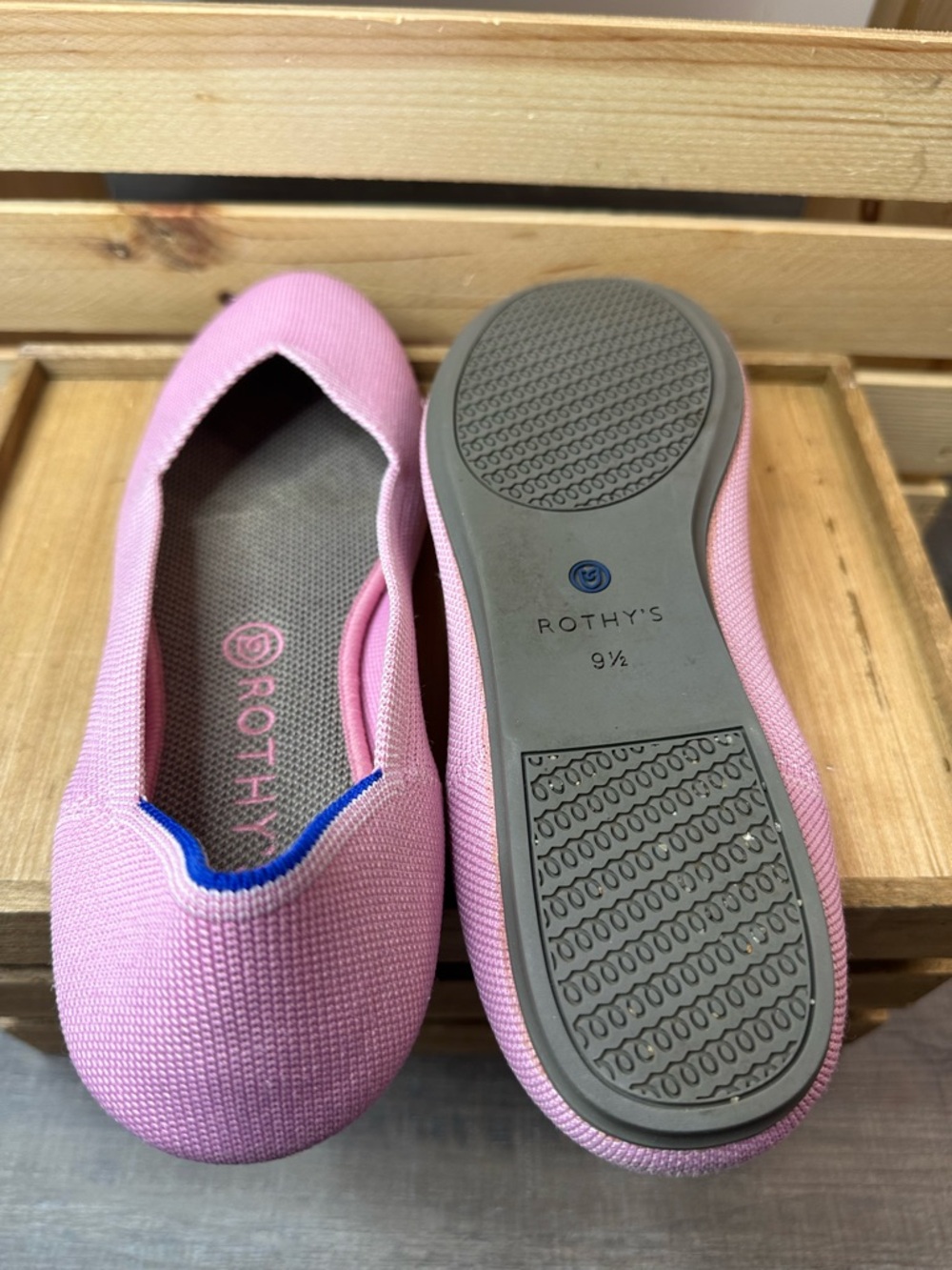Rothy's Pink Knit Slip-On Flats 9.5 - Picture 3 of 6